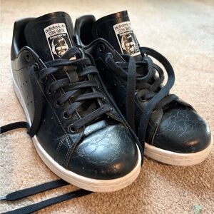 Adidas Stan Smith Black Leather Sneakers